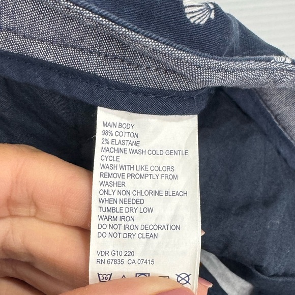 Nautica Shorts Size 8 Navy Blue Shells Sailor Hot Pants Beach Ocean Sea - Picture 6 of 9